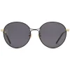 Gucci - Aviator Metal Sunglasses - Black Metal with Gold Details - Gucci Eyewear - Avvenice