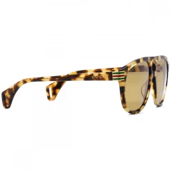 Gucci - Aviator Sunglassed with Web Enamel - Turtle - Gucci Eyewear - Avvenice