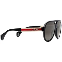 Gucci - Aviator Sunglasses with Ribbon Gucci - Polished Black Acetate - Gucci Eyewear - Avvenice