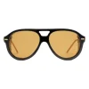 Gucci - Aviator Sunglasses with Side Blinkers - Black - Gucci Eyewear - Avvenice