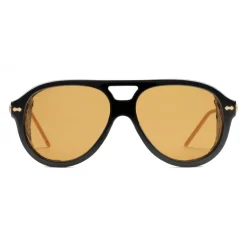 Gucci - Aviator Sunglasses with Side Blinkers - Black - Gucci Eyewear - Avvenice