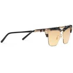 Gucci - Bamboo Effect Cat-Eye Sunglasses - Black Yellow - Gucci Eyewear - Avvenice