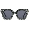 Gucci - Cat Eye Acetate Sunglasses with Stars - Black Acetate - Gucci Eyewear - Avvenice