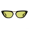 Gucci - Cat Eye Acetate Sunglasses with Metal Bridge - Black Yellow  - Gucci Eyewear - Avvenice