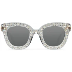 Gucci - Cat Eye Acetate Sunglasses with Stars - Clear Acetate - Gucci Eyewear - Avvenice