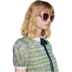 Gucci - Cat Eye Sunglasses - Pink Burgundy - Gucci Eyewear - Avvenice