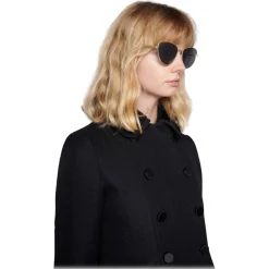 Gucci - Cat Eye Sunglasses - Grey Gold - Gucci Eyewear - Avvenice