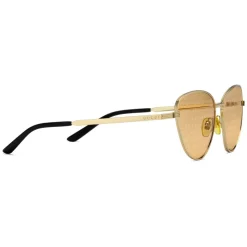 Gucci - Cat Eye Sunglasses - Gold Orange - Gucci Eyewear - Avvenice