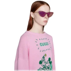 Gucci - Cat-eye Mask Sunglasses - Pink - Gucci Eyewear - Avvenice