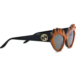 Gucci - Cat-Eye Sunglasses - Orange Black - Gucci Eyewear - Avvenice