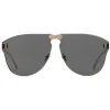 Gucci - Frameless Aviator Sunglasses - Grey Gold Lenses - Gucci Eyewear - Avvenice