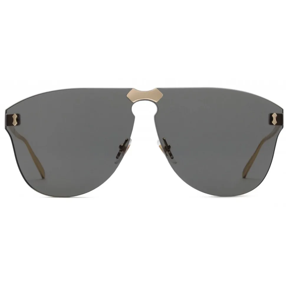 Gucci - Frameless Aviator Sunglasses - Grey Gold Lenses - Gucci Eyewear - Avvenice