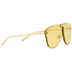 Gucci - Frameless Aviator Sunglasses - Gold Yellow Lenses - Gucci Eyewear - Avvenice