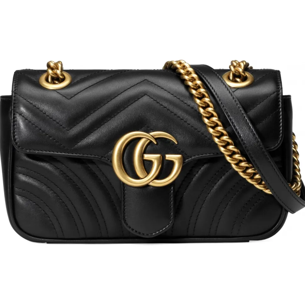 Gucci - GG Marmont Mini Shoulder Bag - Black Leather - Bag - Gucci Exclusive Collection - Avvenice