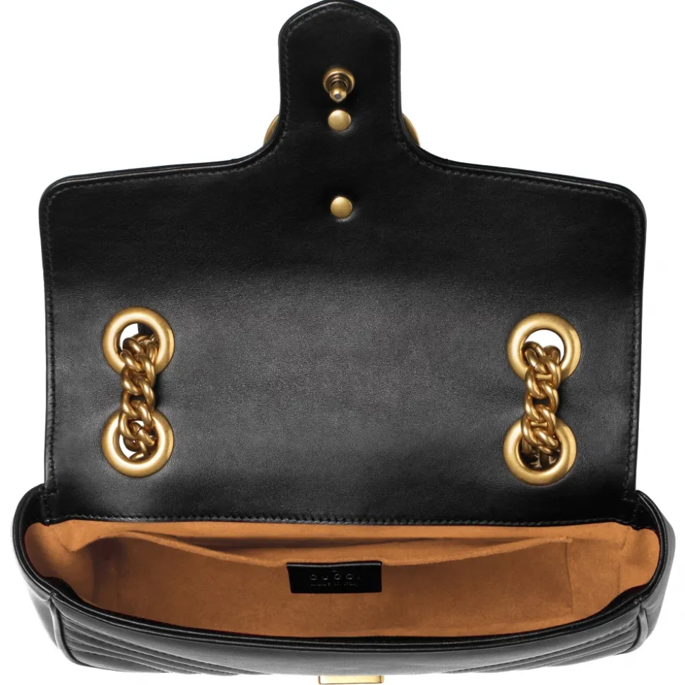 Gucci - GG Marmont Mini Shoulder Bag - Black Leather - Bag - Gucci Exclusive Collection - Avvenice