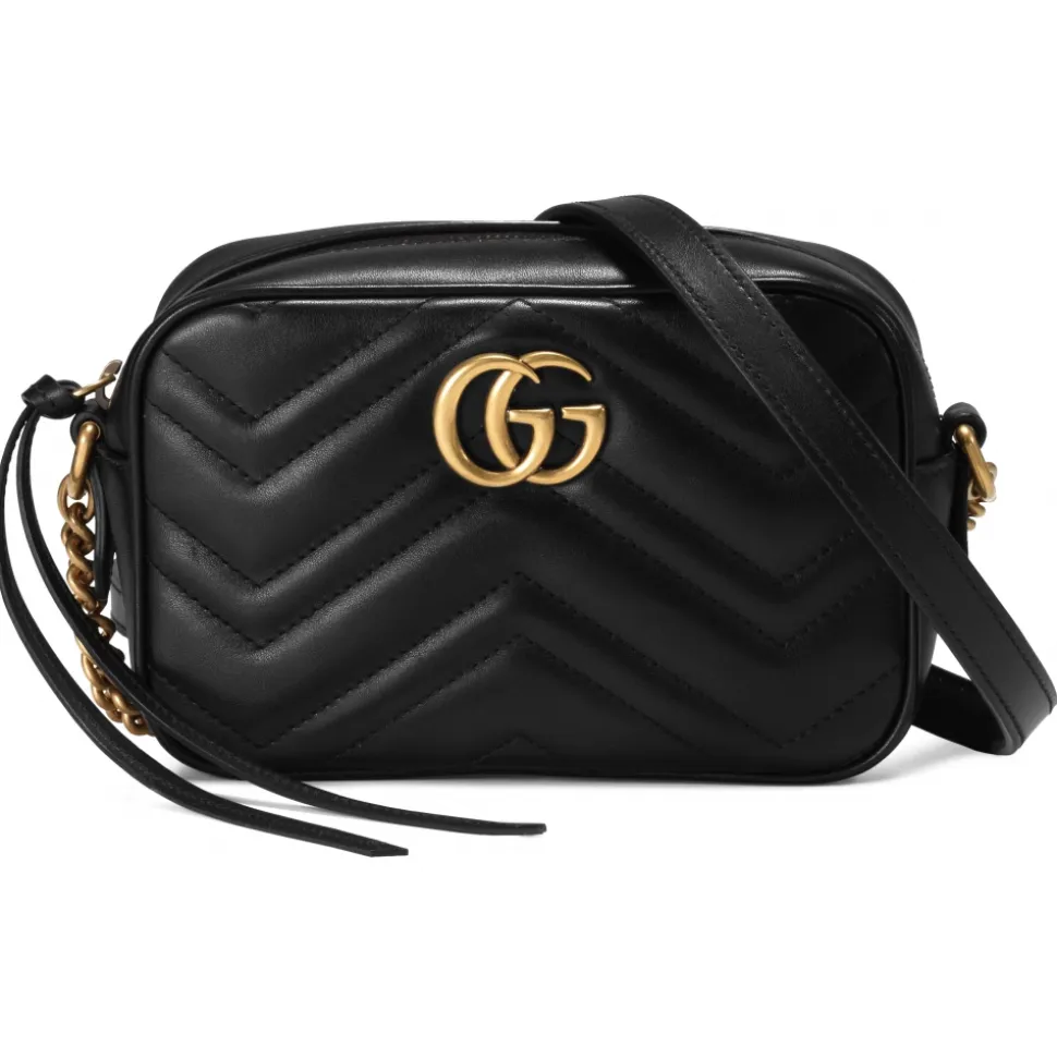 Gucci - GG Marmont Mini Shoulder Bag - Black Leather - Bag - Gucci Exclusive Collection - Avvenice