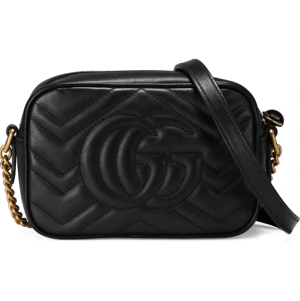 Gucci - GG Marmont Mini Shoulder Bag - Black Leather - Bag - Gucci Exclusive Collection - Avvenice