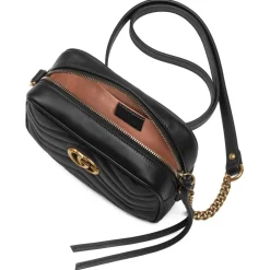 Gucci - GG Marmont Mini Shoulder Bag - Black Leather - Bag - Gucci Exclusive Collection - Avvenice