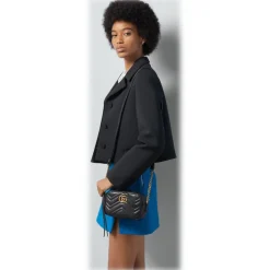 Gucci - GG Marmont Mini Shoulder Bag - Black Leather - Bag - Gucci Exclusive Collection - Avvenice