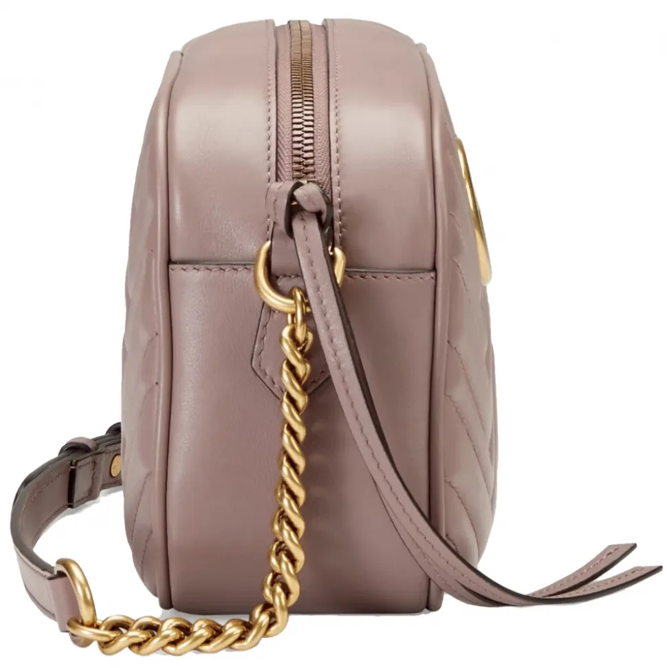 Gucci - GG Marmont Small Shoulder Bag - Dusty Pink Leather - Bag - Gucci Exclusive Collection - Avvenice