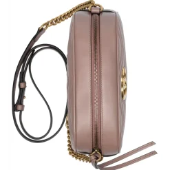 Gucci - GG Marmont Small Shoulder Bag - Dusty Pink Leather - Bag - Gucci Exclusive Collection - Avvenice