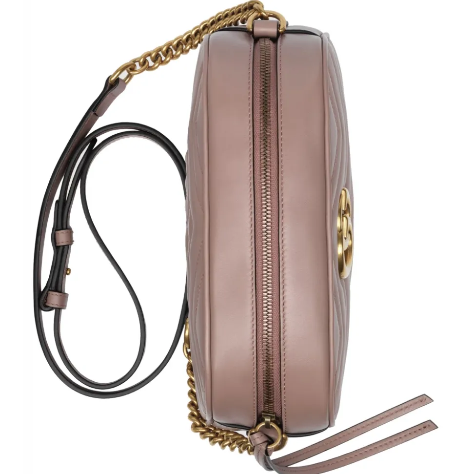 Gucci - GG Marmont Small Shoulder Bag - Dusty Pink Leather - Bag - Gucci Exclusive Collection - Avvenice