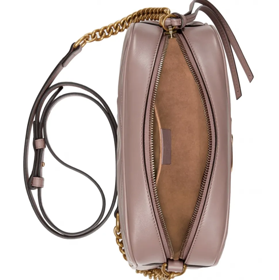 Gucci - GG Marmont Small Shoulder Bag - Dusty Pink Leather - Bag - Gucci Exclusive Collection - Avvenice