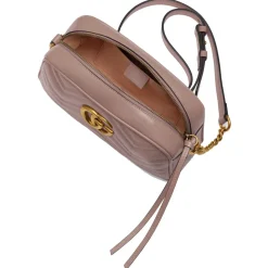 Gucci - GG Marmont Small Shoulder Bag - Dusty Pink Leather - Bag - Gucci Exclusive Collection - Avvenice