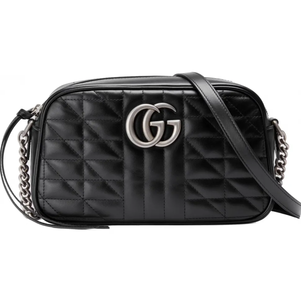 Gucci - GG Marmont Small Shoulder Bag - Black Leather - Bag - Gucci Exclusive Collection - Avvenice