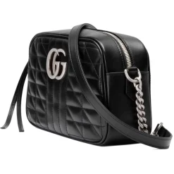 Gucci - GG Marmont Small Shoulder Bag - Black Leather - Bag - Gucci Exclusive Collection - Avvenice
