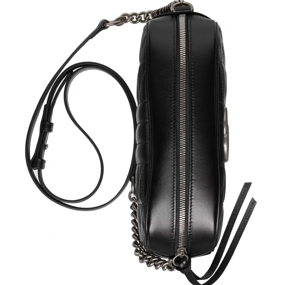 Gucci - GG Marmont Small Shoulder Bag - Black Leather - Bag - Gucci Exclusive Collection - Avvenice