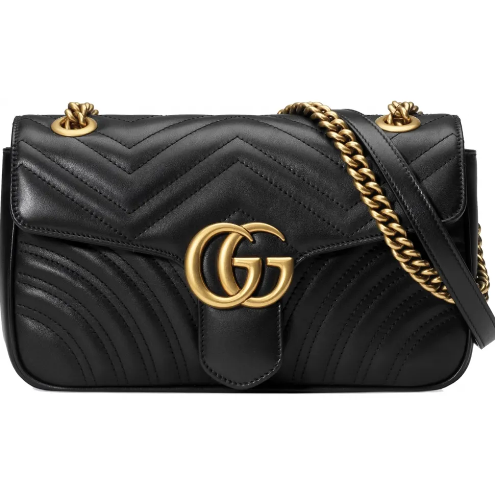 Gucci - GG Marmont Small Shoulder Bag - Black Leather - Bag - Gucci Exclusive Collection - Avvenice