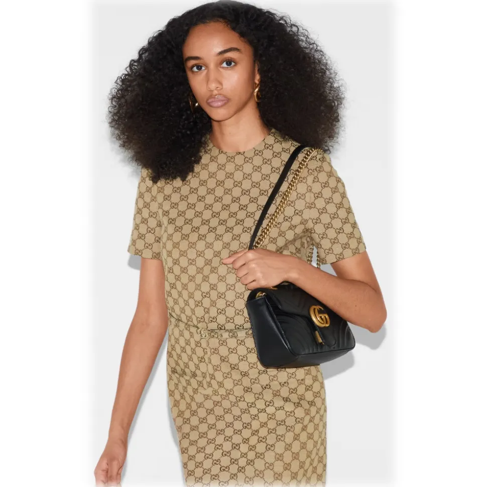 Gucci - GG Marmont Small Shoulder Bag - Black Leather - Bag - Gucci Exclusive Collection - Avvenice