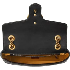 Gucci - GG Marmont Small Shoulder Bag - Black Leather - Bag - Gucci Exclusive Collection - Avvenice