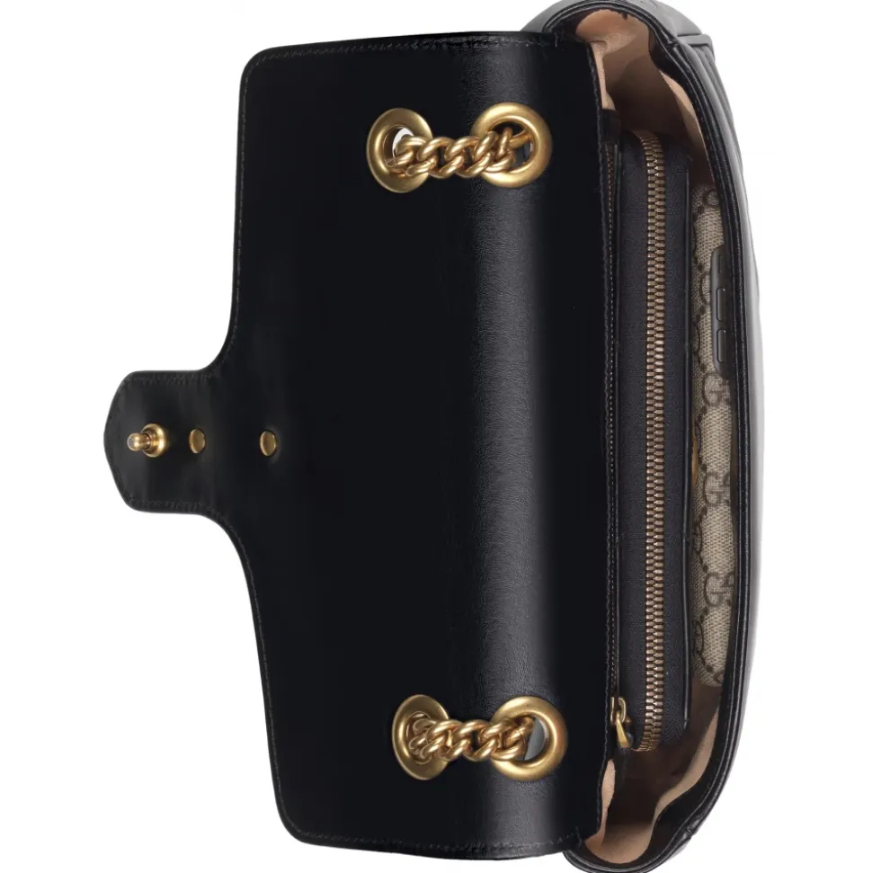Gucci - GG Marmont Small Shoulder Bag - Black Leather - Bag - Gucci Exclusive Collection - Avvenice