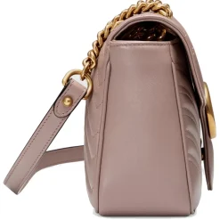 Gucci - GG Marmont Small Shoulder Bag - Dusty Pink Leather - Bag - Gucci Exclusive Collection - Avvenice