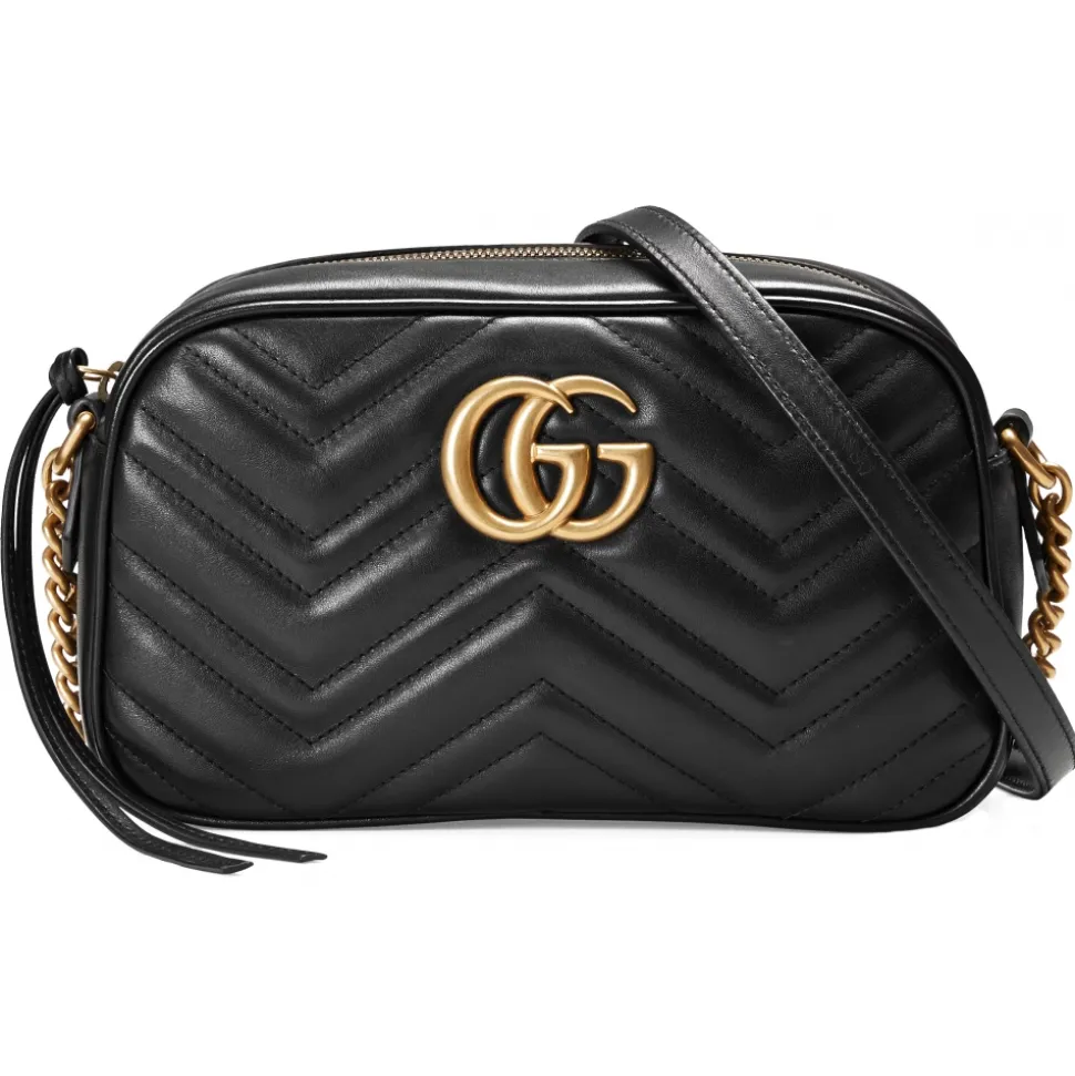Gucci - GG Marmont Small Shoulder Bag - Black Leather - Bag - Gucci Exclusive Collection - Avvenice