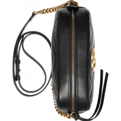 Gucci - GG Marmont Small Shoulder Bag - Black Leather - Bag - Gucci Exclusive Collection - Avvenice