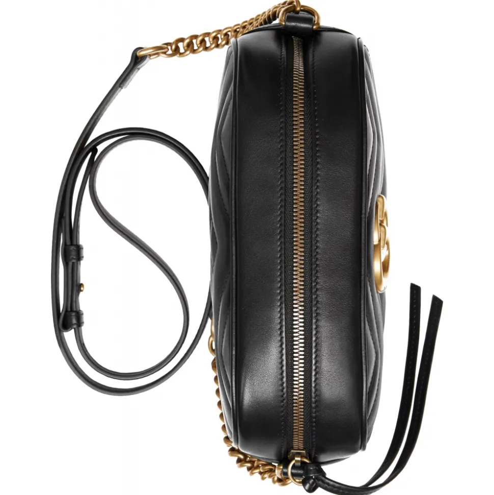 Gucci - GG Marmont Small Shoulder Bag - Black Leather - Bag - Gucci Exclusive Collection - Avvenice