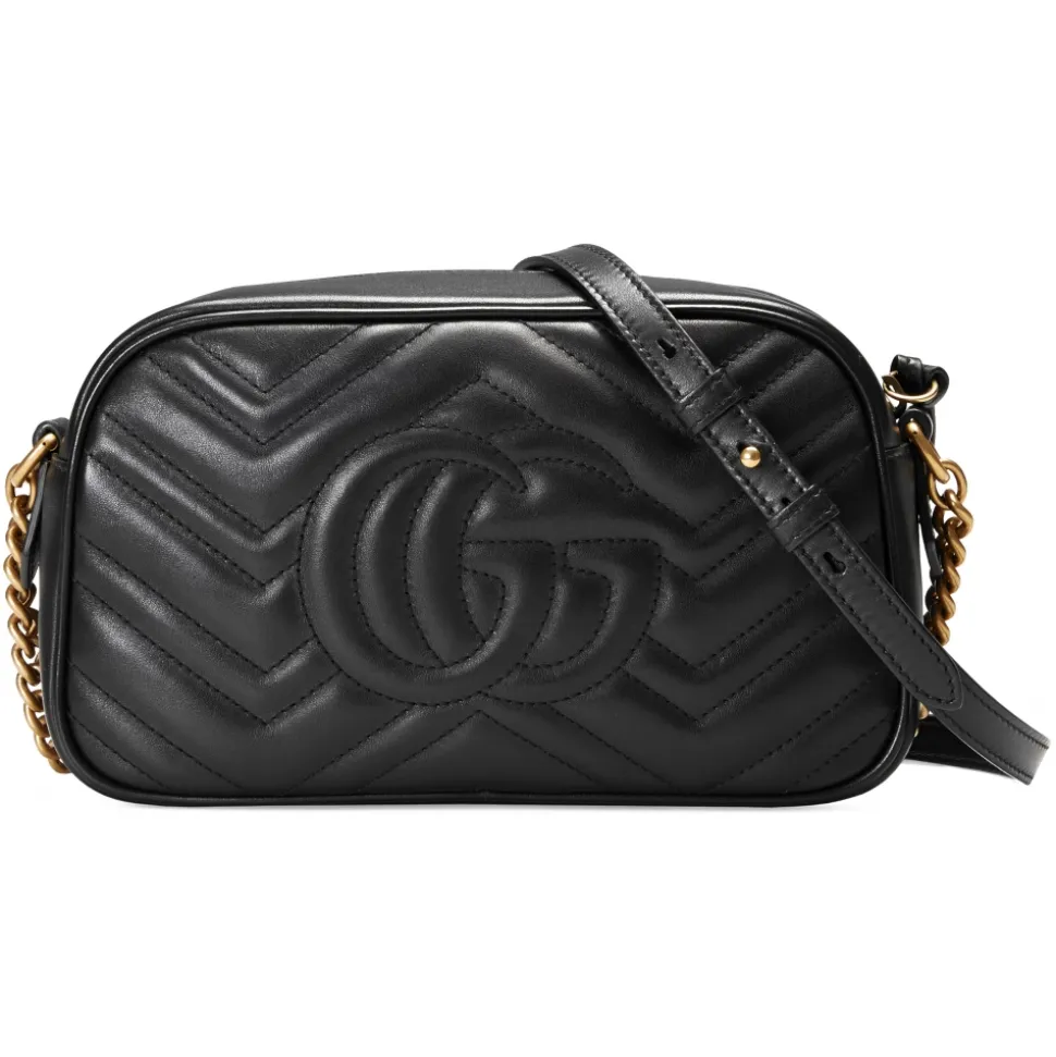 Gucci - GG Marmont Small Shoulder Bag - Black Leather - Bag - Gucci Exclusive Collection - Avvenice