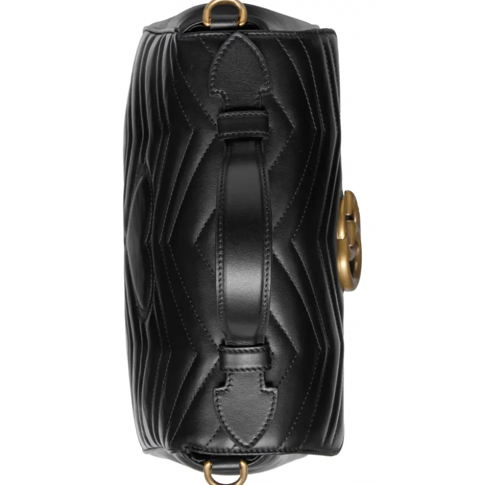 Gucci - GG Marmont Small Top Handle Bag - Black Leather - Bag - Gucci Exclusive Collection - Avvenice