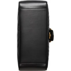 Gucci - GG Marmont Small Top Handle Bag - Black Leather - Bag - Gucci Exclusive Collection - Avvenice