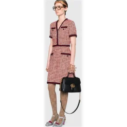 Gucci - GG Marmont Small Top Handle Bag - Black Leather - Bag - Gucci Exclusive Collection - Avvenice