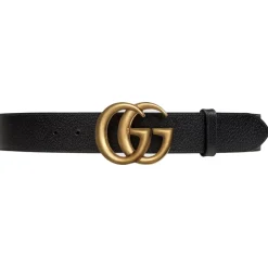 Gucci - GG Marmont Wide Belt - Black Leather - Belt - Gucci Exclusive Collection - Avvenice