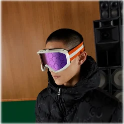 Gucci - GG Ski Mask - Ivory White Orange Pink - Gucci Eyewear - Avvenice