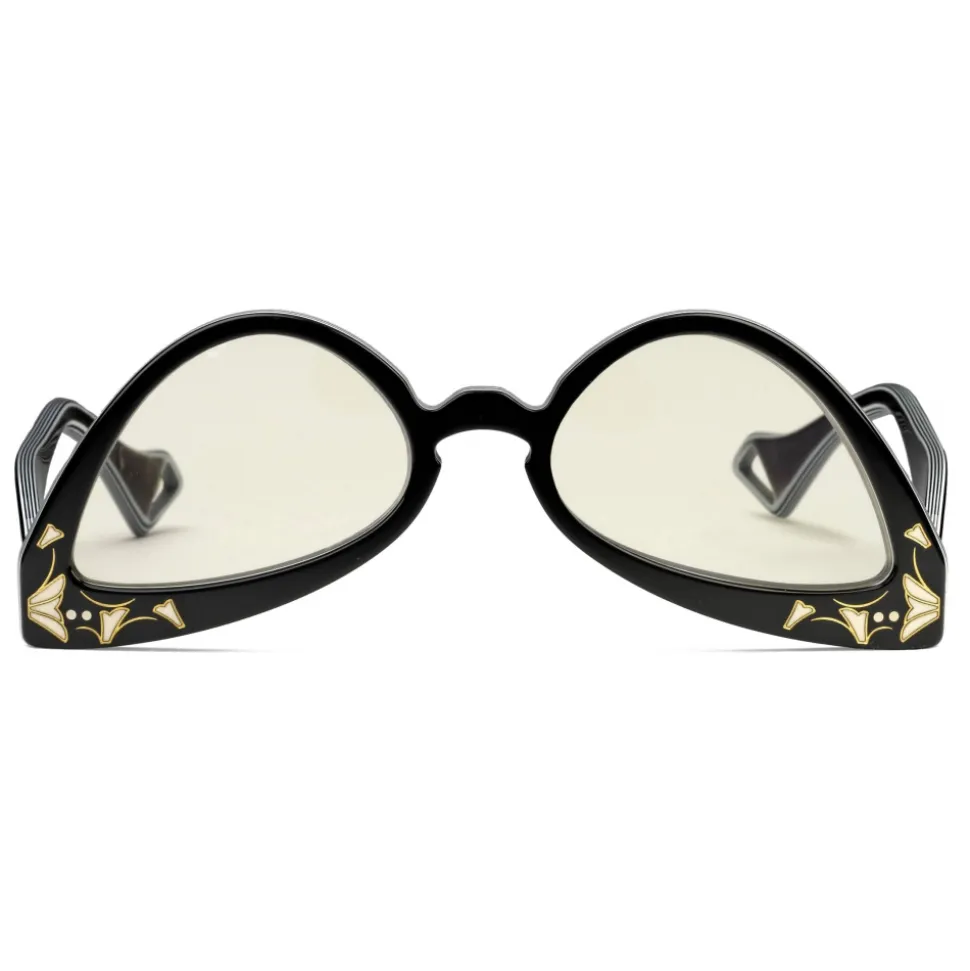 Gucci - Inverted Cat Eye Sunglasses - Black White - Gucci Eyewear - Avvenice