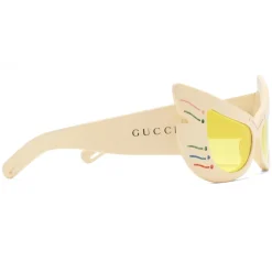 Gucci - Mask Acetate Sunglasses - Ivory - Gucci Eyewear - Avvenice