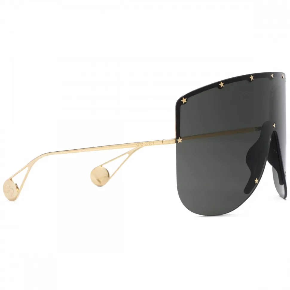 Gucci - Mask Sunglassed with Star Rivets - Black - Gucci Eyewear - Avvenice
