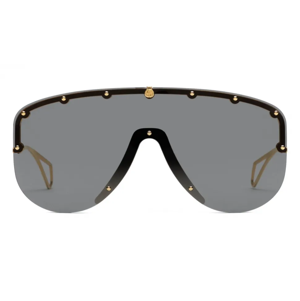 Gucci - Mask Sunglasses - Black Gold - Gucci Eyewear - Avvenice