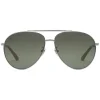 Gucci - Metal Aviator Sunglasses - Dark Ruthenium Metal - Gucci Eyewear - Avvenice